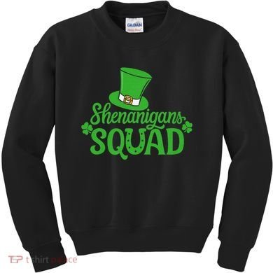Shenanigans Squad St Patricks Day Gnomes Green Proud Irish Kids Sweatshirt