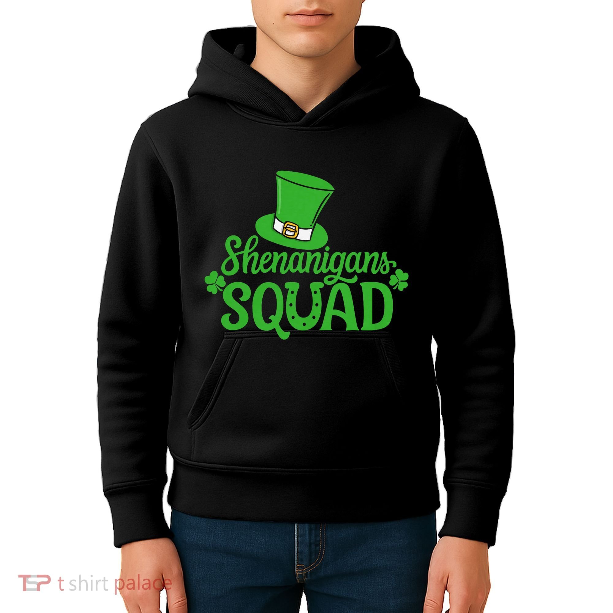 Shenanigans Squad St Patricks Day Gnomes Green Proud Irish Kids Hoodie