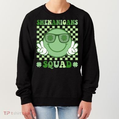 Shenanigans Squad St Patricks Day Smile Green Proud Irish Women's Sweatshirt