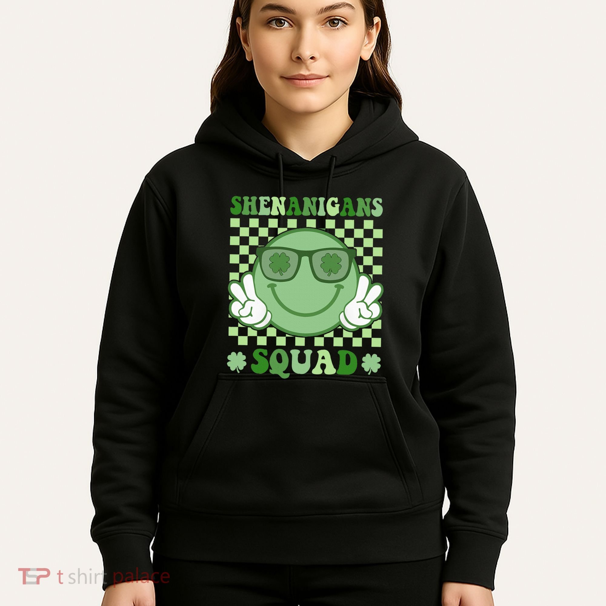 Shenanigans Squad St Patricks Day Smile Green Proud Irish Hoodie