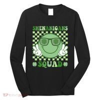 Shenanigans Squad St Patricks Day Smile Green Proud Irish Long Sleeve Shirt thumb 0