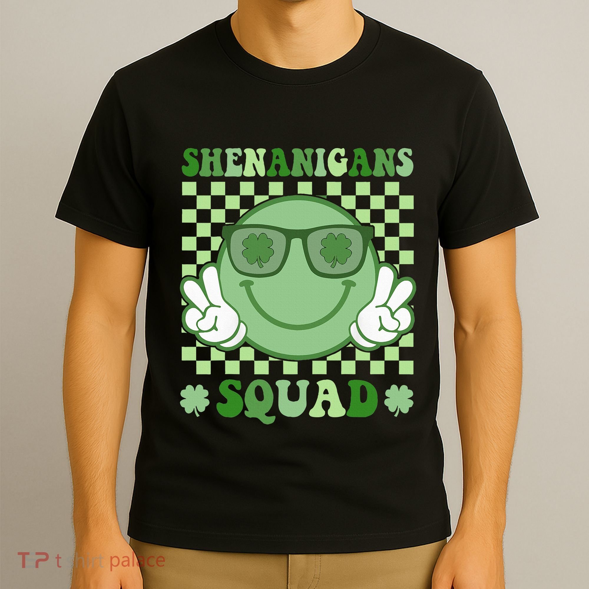 Shenanigans Squad St Patricks Day Smile Green Proud Irish T-Shirt