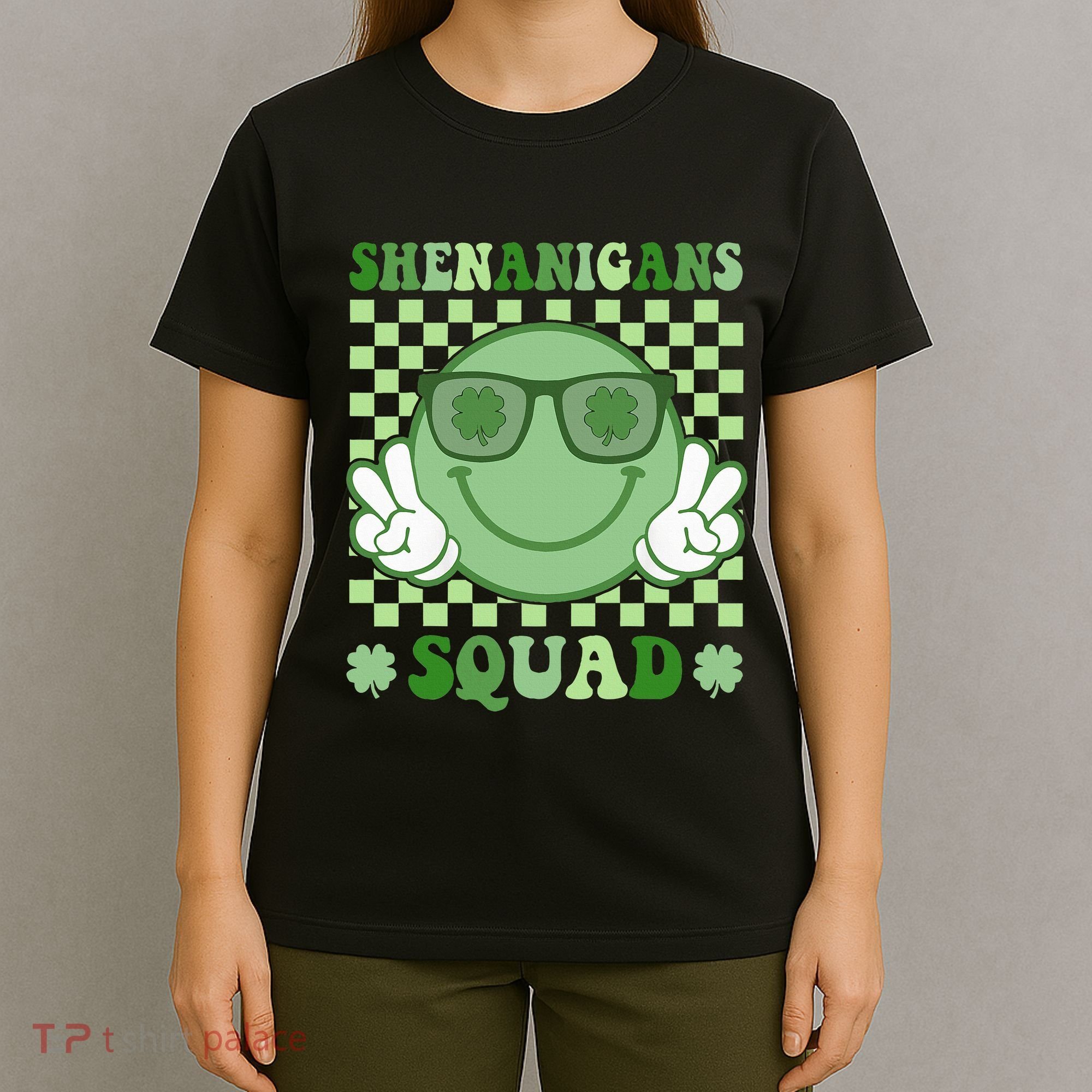 Shenanigans Squad St Patricks Day Smile Green Proud Irish T-Shirt