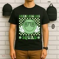 Shenanigans Squad St Patricks Day Smile Green Proud Irish T-Shirt thumb 6