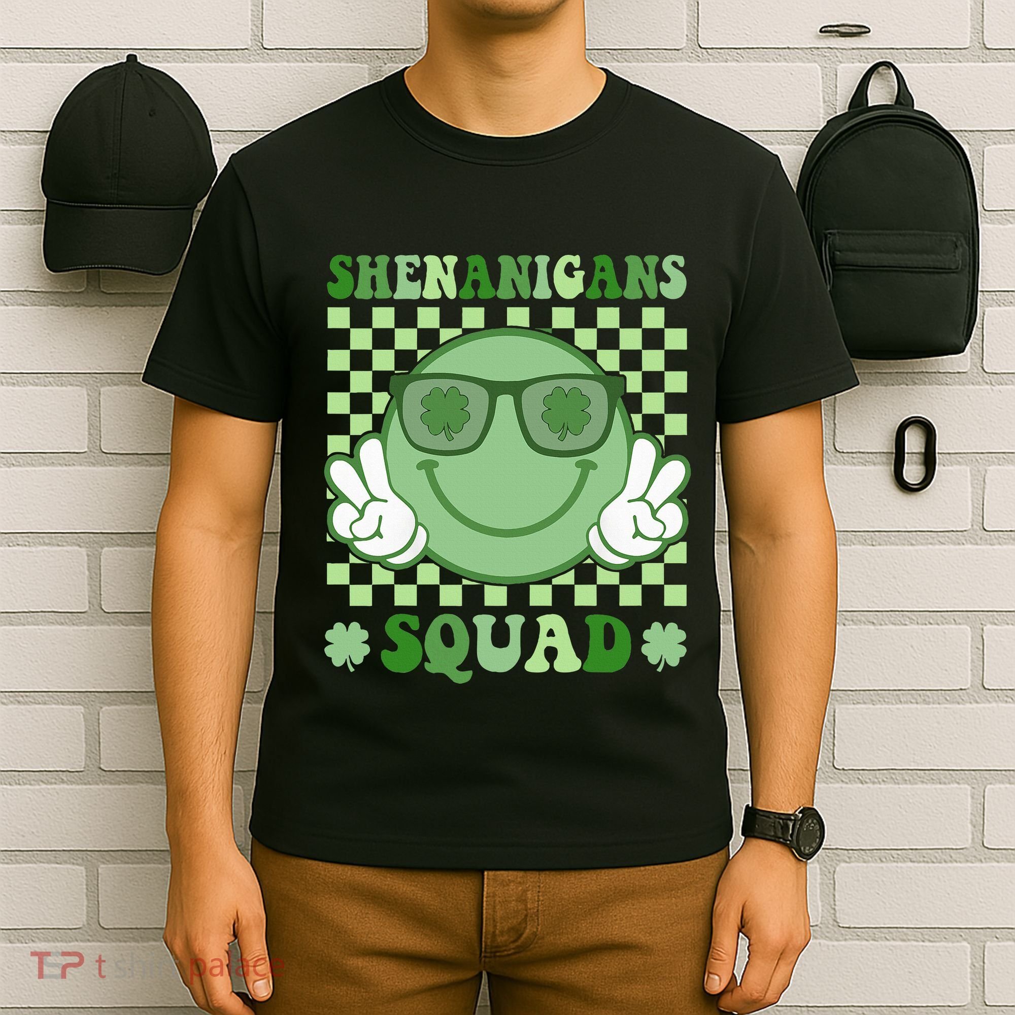 Shenanigans Squad St Patricks Day Smile Green Proud Irish T-Shirt