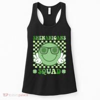 Shenanigans Squad St Patricks Day Smile Green Proud Irish Women's Tank Top thumb 0