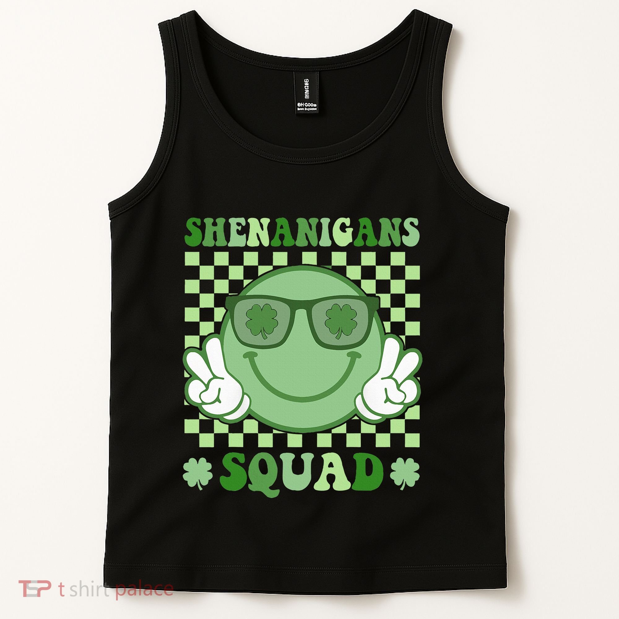 Shenanigans Squad St Patricks Day Smile Green Proud Irish Tank Top