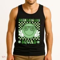 Shenanigans Squad St Patricks Day Smile Green Proud Irish Tank Top thumb 3
