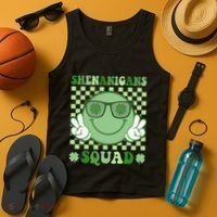 Shenanigans Squad St Patricks Day Smile Green Proud Irish Tank Top thumb 4