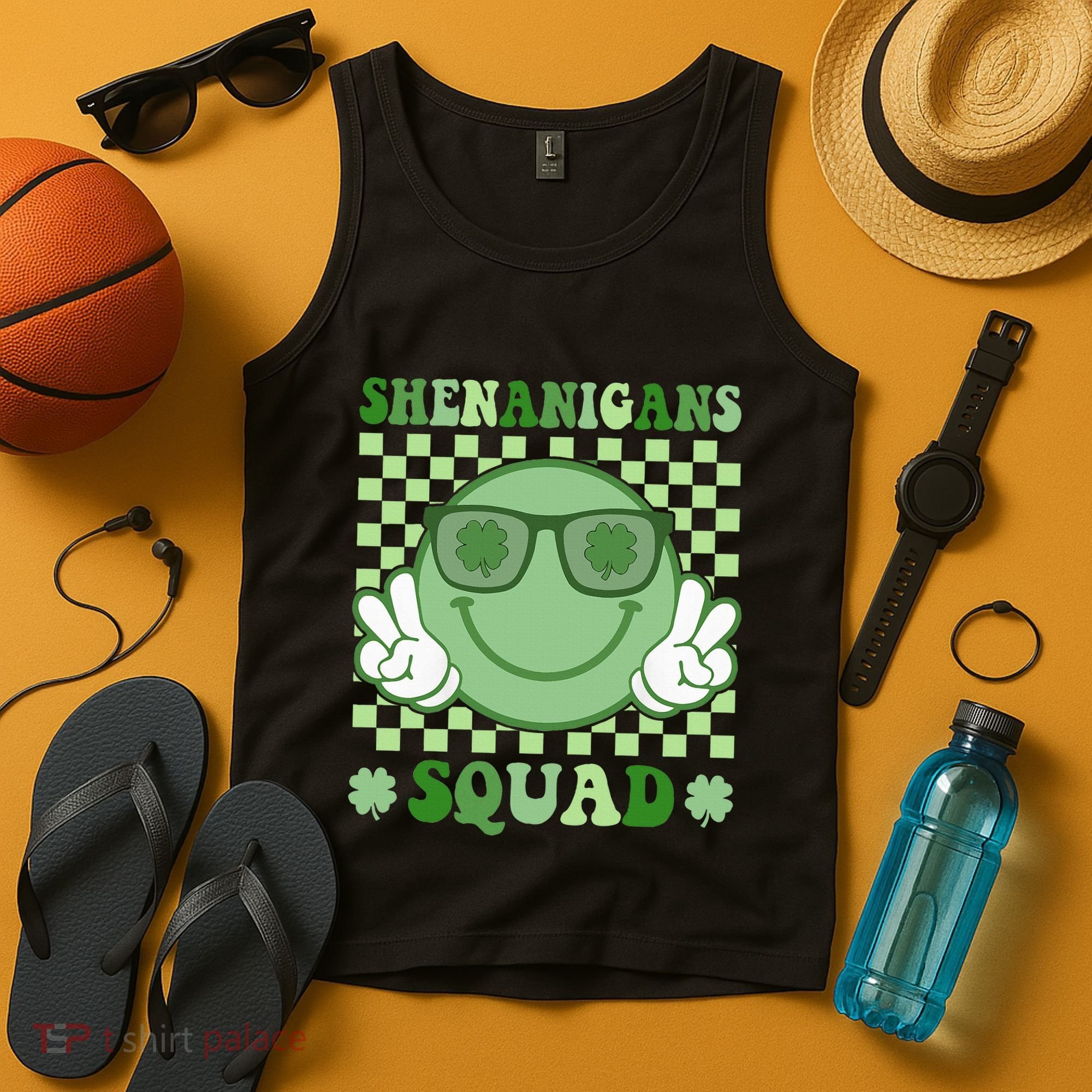 Shenanigans Squad St Patricks Day Smile Green Proud Irish Tank Top
