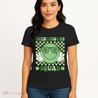 Shenanigans Squad St Patricks Day Smile Green Proud Irish Women's T-Shirt thumb 4