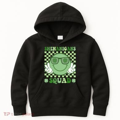 Shenanigans Squad St Patricks Day Smile Green Proud Irish Kids Hoodie