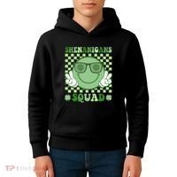 Shenanigans Squad St Patricks Day Smile Green Proud Irish Kids Hoodie thumb 4