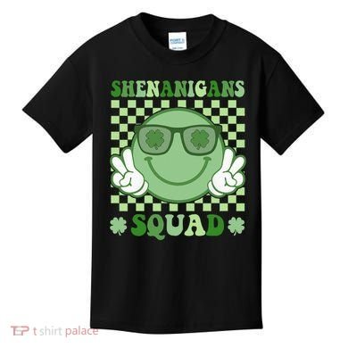 Shenanigans Squad St Patricks Day Smile Green Proud Irish Kids T-Shirt