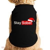 Stay Sober Santa Hat Christmas Xmas Doggie Tank thumb 0