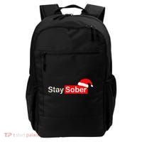 Stay Sober Santa Hat Christmas Xmas Backpack thumb 0