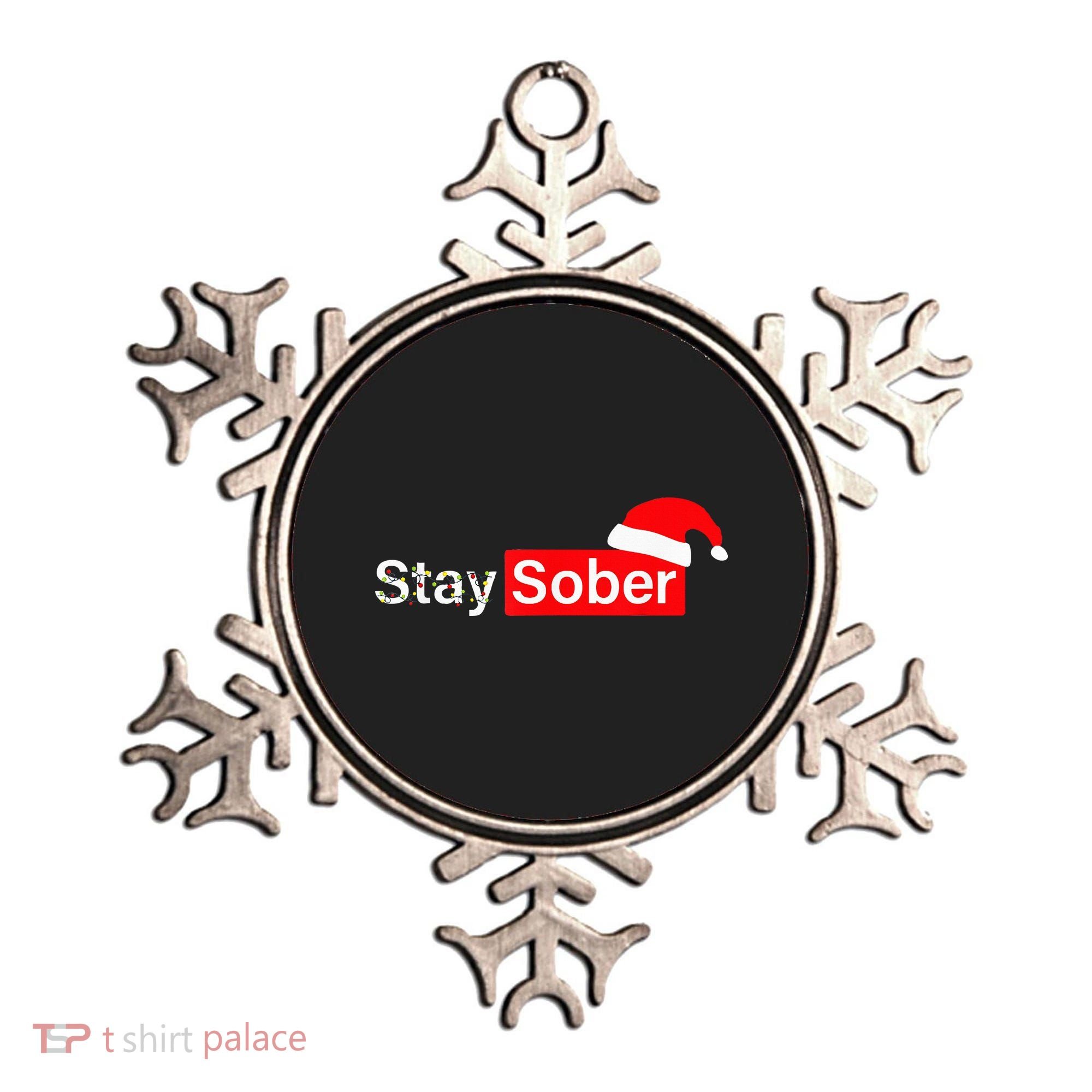 Stay Sober Santa Hat Christmas Xmas Ornament