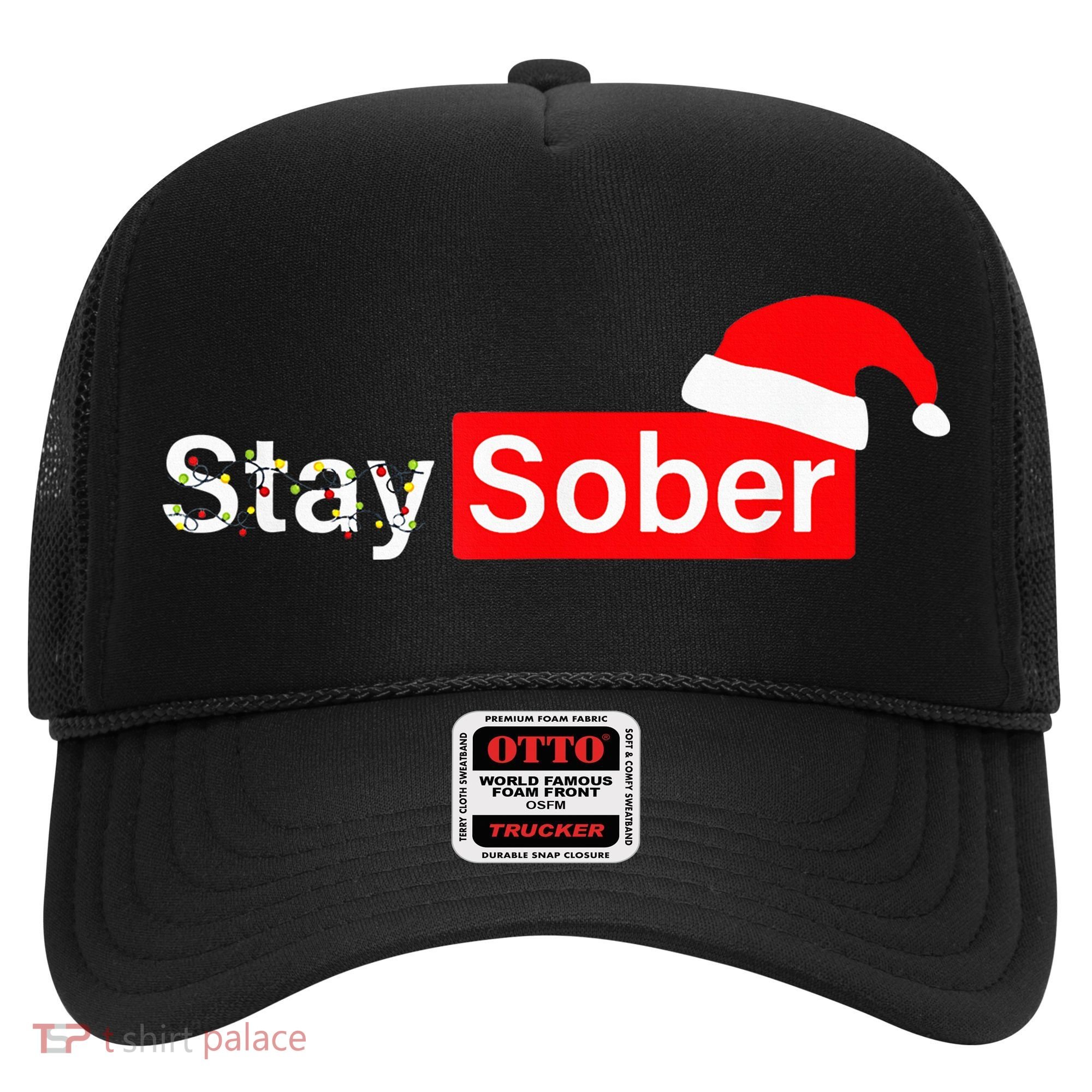 Stay Sober Santa Hat Christmas Xmas Hat