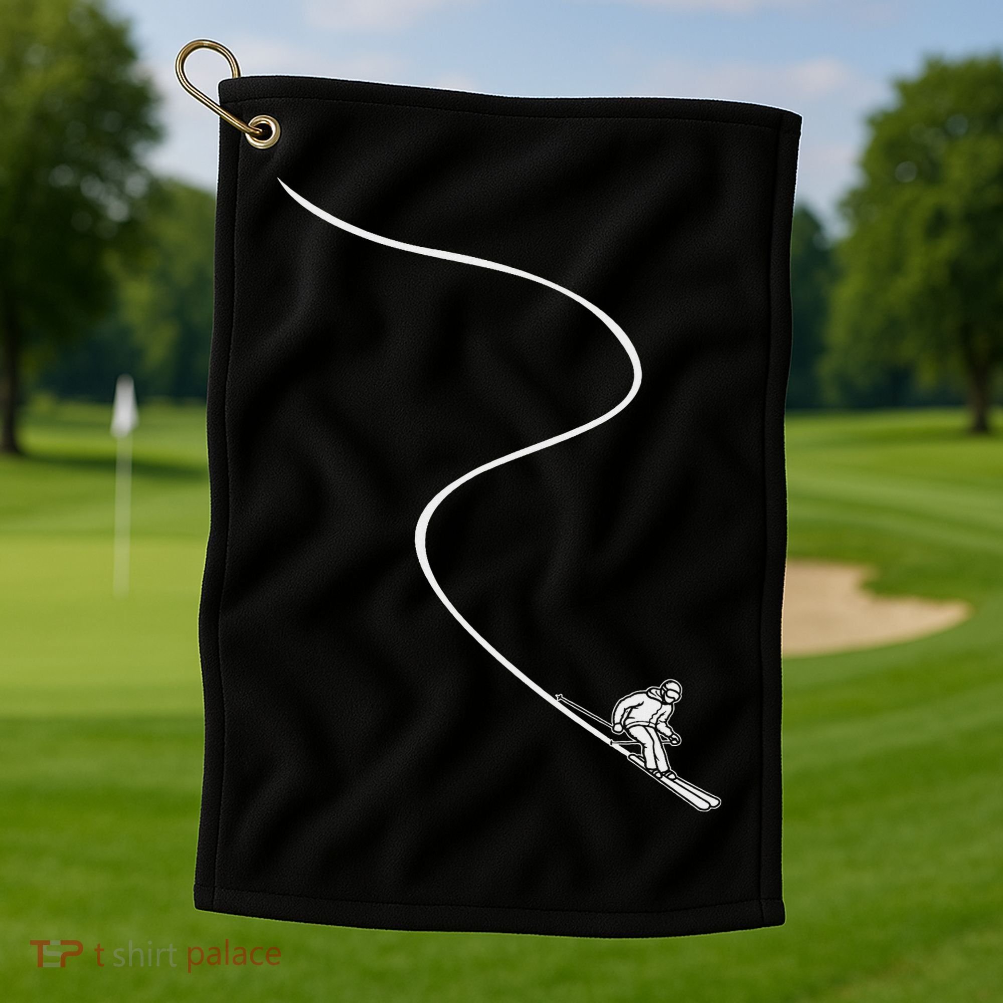 Ski Skiing Skier Golf Towel