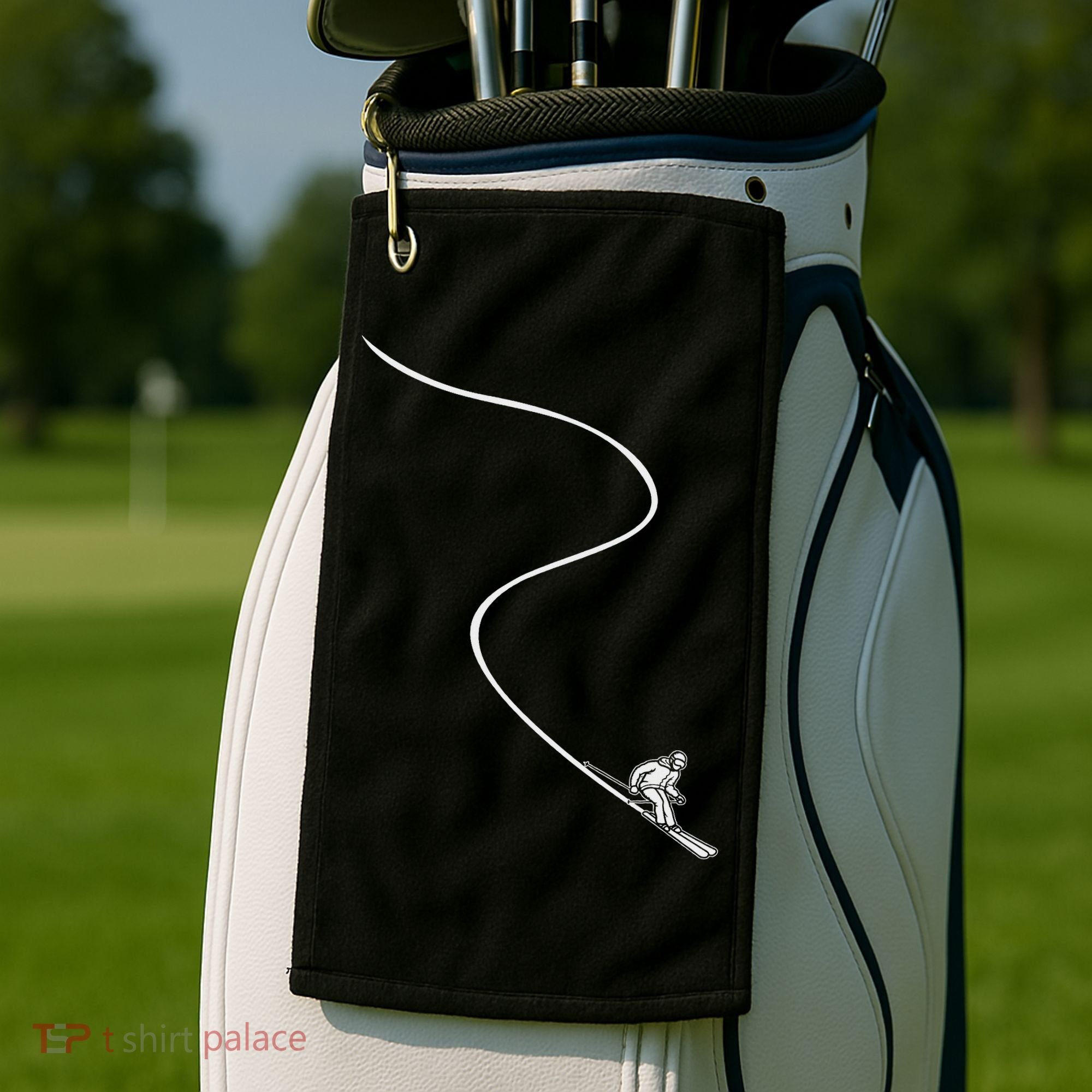 Ski Skiing Skier Golf Towel