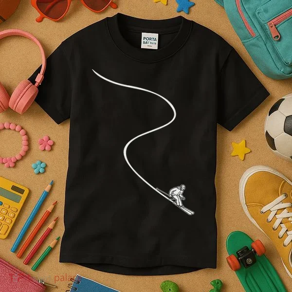 Ski Skiing Skier Kids T-Shirt