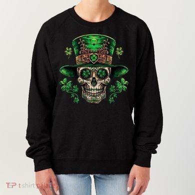 Sugar Skull St Patrick Day Of The Dead Women's Sweatshirt