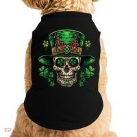 Sugar Skull St Patrick Day Of The Dead Doggie Tank thumb 0