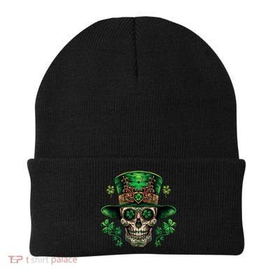 Sugar Skull St Patrick Day Of The Dead Beanie