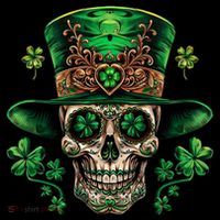 Sugar Skull St Patrick Day Of The Dead Women's Hoodie thumb 2