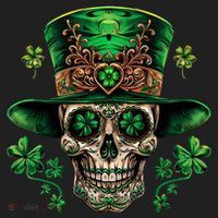 Sugar Skull St Patrick Day Of The Dead Tumbler thumb 3
