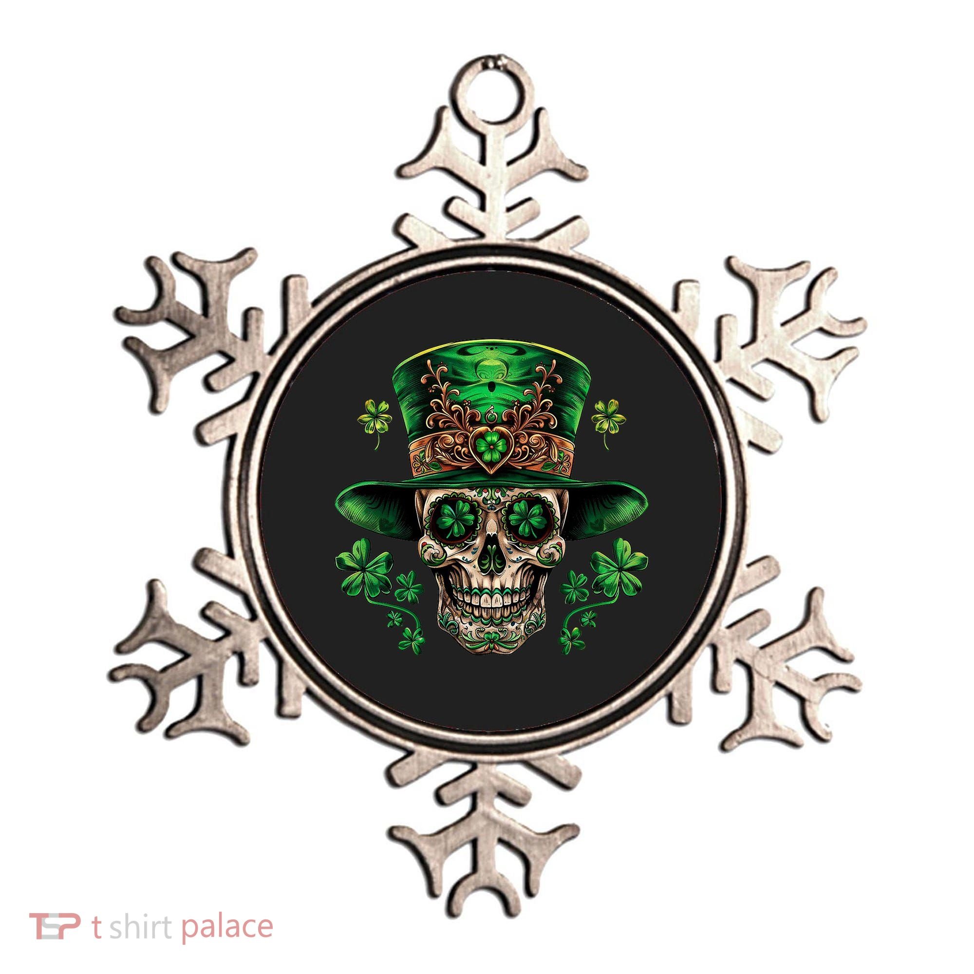 Sugar Skull St Patrick Day Of The Dead Ornament