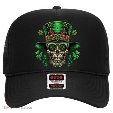 Sugar Skull St Patrick Day Of The Dead Hat