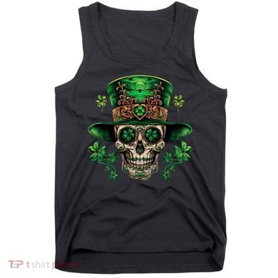 Sugar Skull St Patrick Day Of The Dead Tank Top