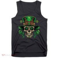 Sugar Skull St Patrick Day Of The Dead Tank Top thumb 0