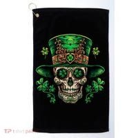 Sugar Skull St Patrick Day Of The Dead Golf Towel thumb 0
