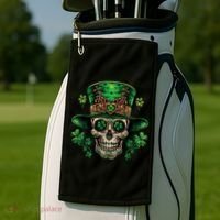 Sugar Skull St Patrick Day Of The Dead Golf Towel thumb 2