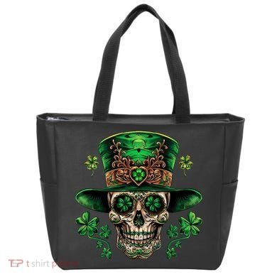 Sugar Skull St Patrick Day Of The Dead Tote Bag