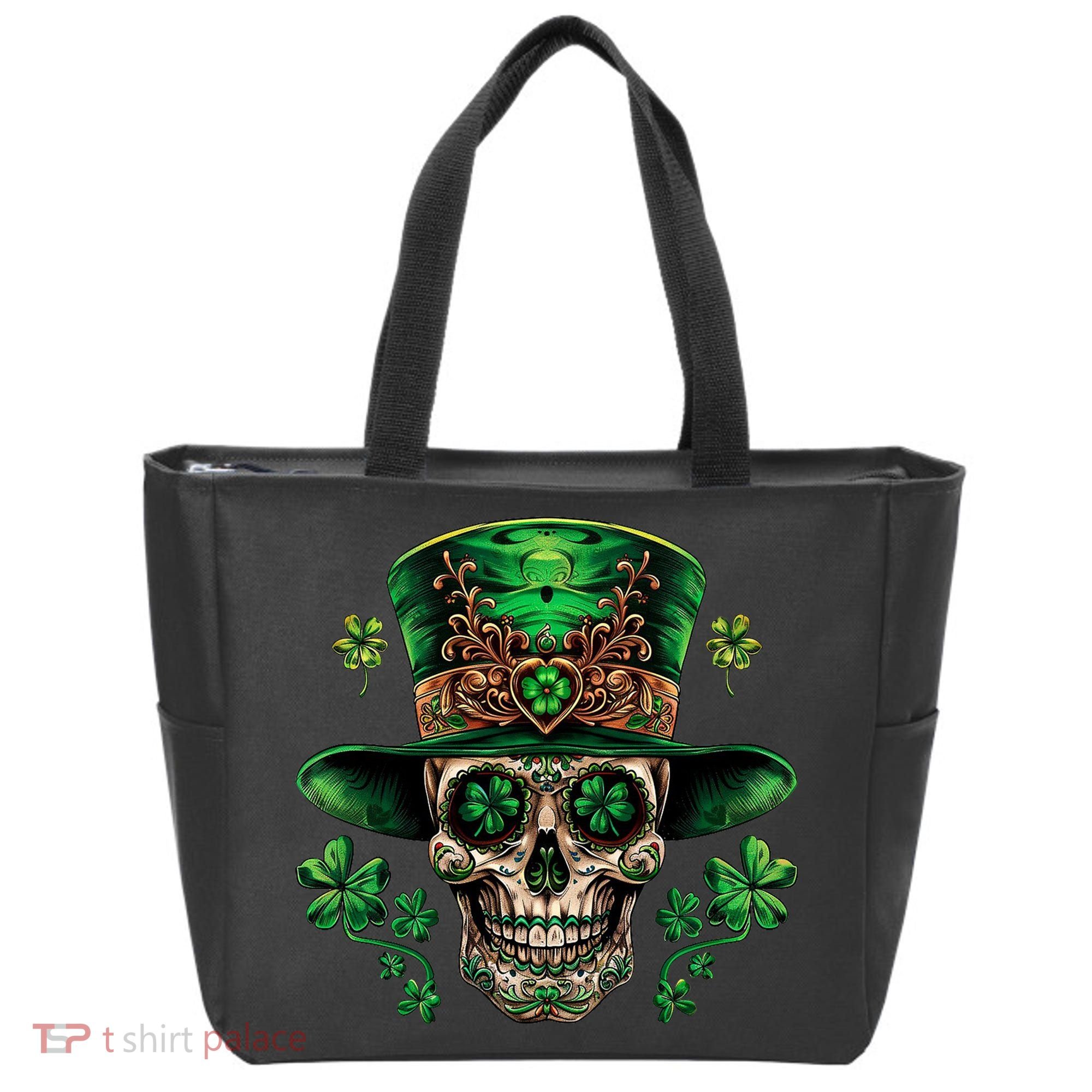 Sugar Skull St Patrick Day Of The Dead Tote Bag