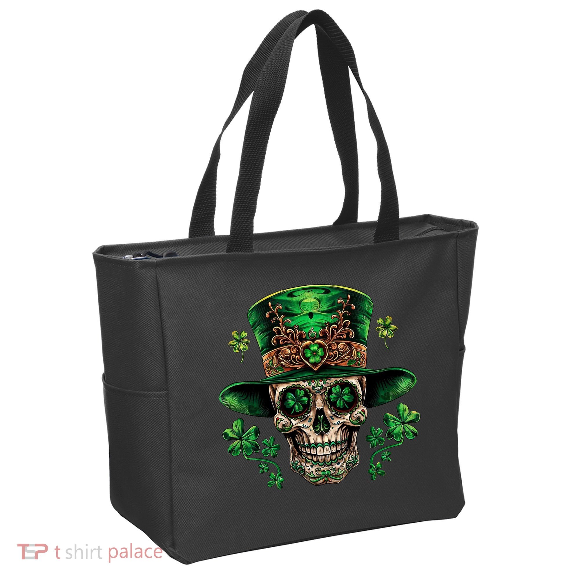 Sugar Skull St Patrick Day Of The Dead Tote Bag