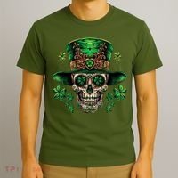 Sugar Skull St Patrick Day Of The Dead T-Shirt thumb 3