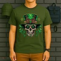 Sugar Skull St Patrick Day Of The Dead T-Shirt thumb 6