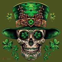 Sugar Skull St Patrick Day Of The Dead Mousepad thumb 1