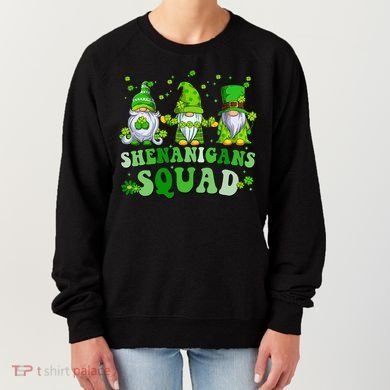 Shenanigans Squad St Patrick's Day Gnomes Groovy Women's Sweatshirt
