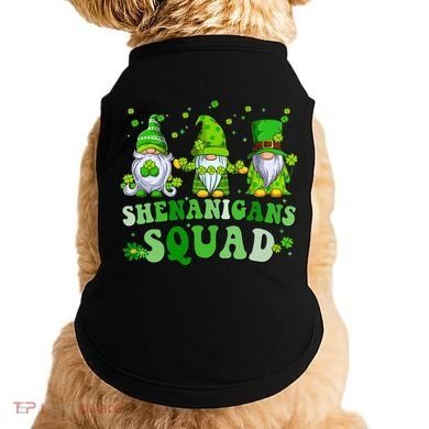 Shenanigans Squad St Patrick's Day Gnomes Groovy Doggie Tank