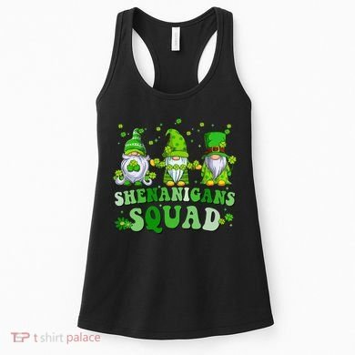 Shenanigans Squad St Patrick's Day Gnomes Groovy Women's Tank Top