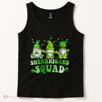 Shenanigans Squad St Patrick's Day Gnomes Groovy Tank Top thumb 2