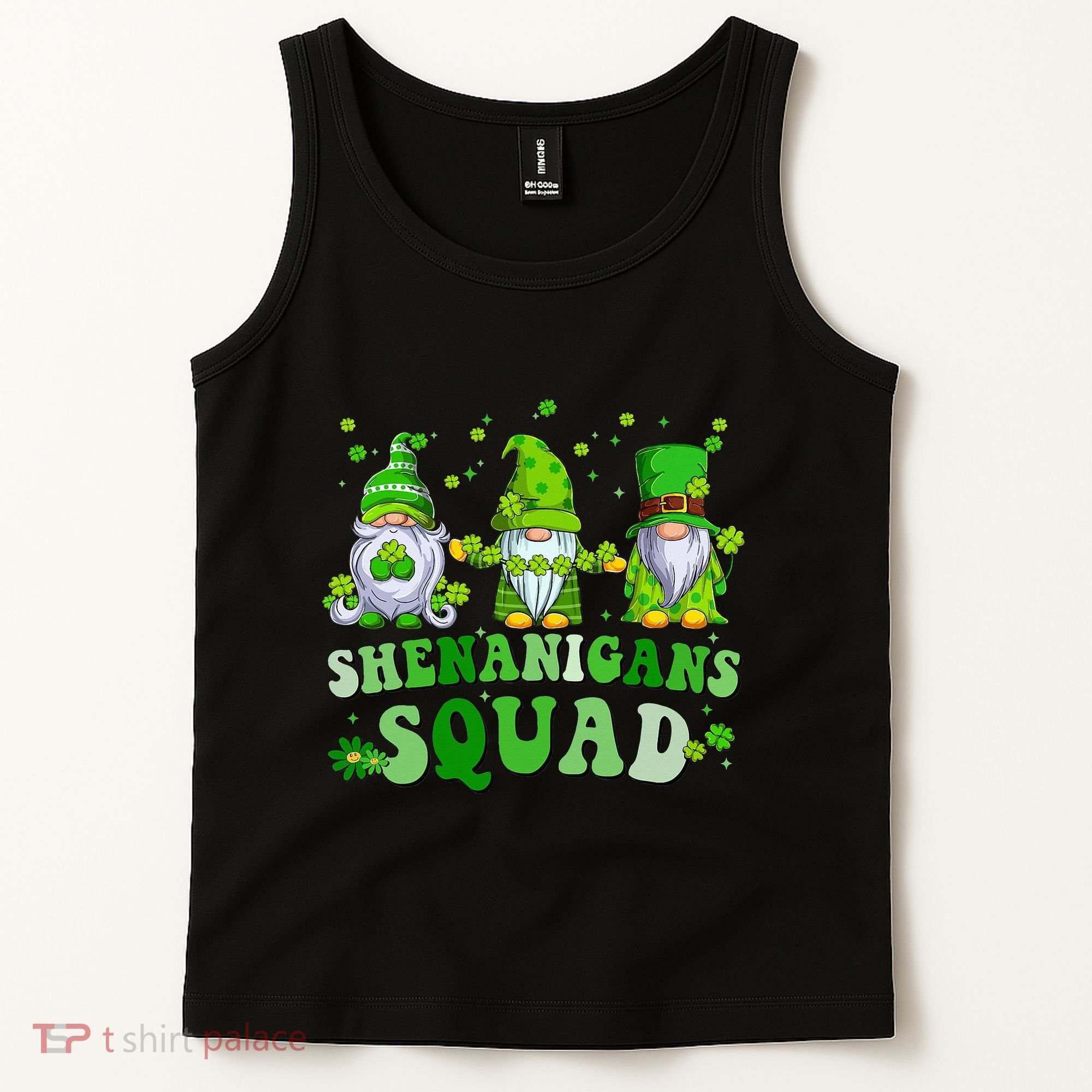 Shenanigans Squad St Patrick's Day Gnomes Groovy Tank Top