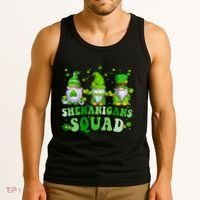 Shenanigans Squad St Patrick's Day Gnomes Groovy Tank Top thumb 3