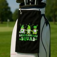 Shenanigans Squad St Patrick's Day Gnomes Groovy Golf Towel thumb 2