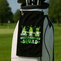 Shenanigans Squad St Patrick's Day Gnomes Groovy Golf Towel thumb 2
